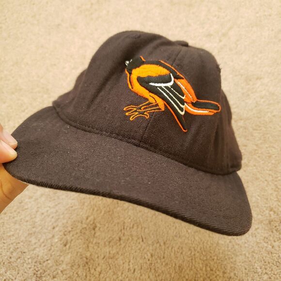 VTG Baltimore Orioles 100% Wool New Era USA Made Diamond Collection Fitted 7 1/4 - Picture 4 of 6